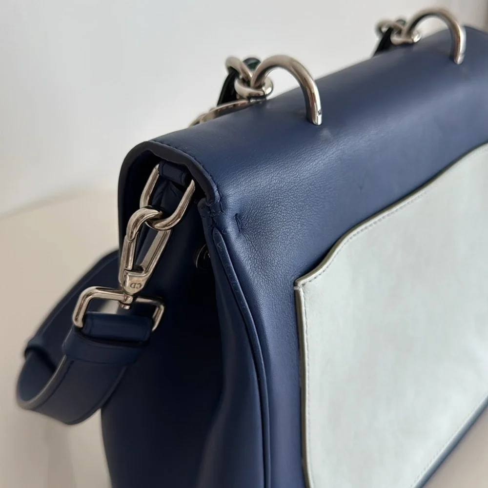 ❌SOLD❌Christian Dior Multicolor Leather Flap Top Handle Bag with Crossbody Strap - Picture 8 of 16